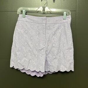 Purple shorts with eyelet detailing from Ann Taylor. Size 0.